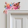 Flowers Butterflies 5D DIY Wooden Diamond Painting Door Topper for Party (Left)