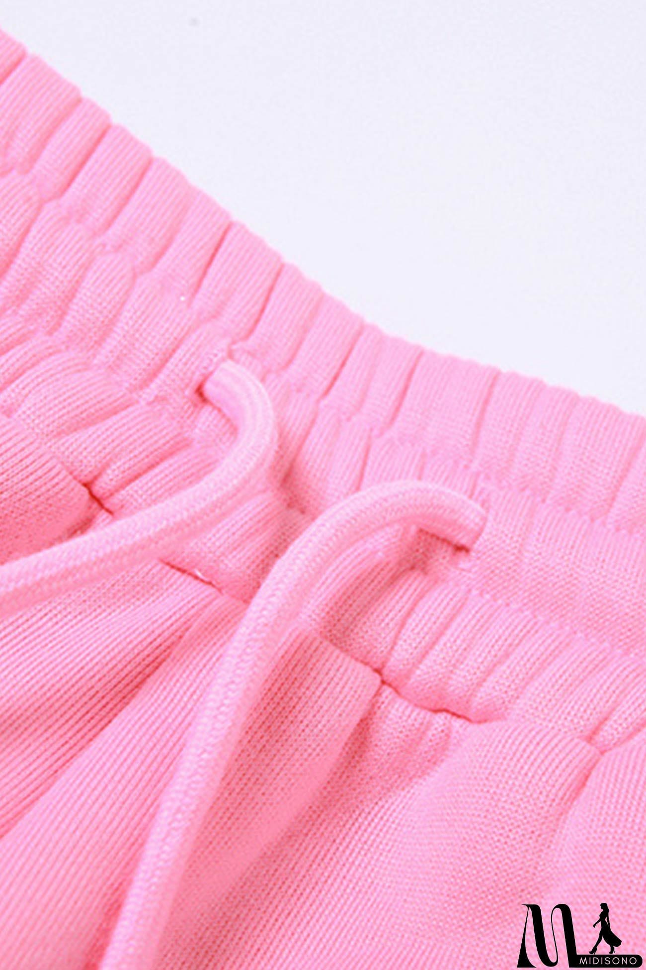 MidiSono - Cover-up Hoodie Corset Vest Three-piece Pants Suits