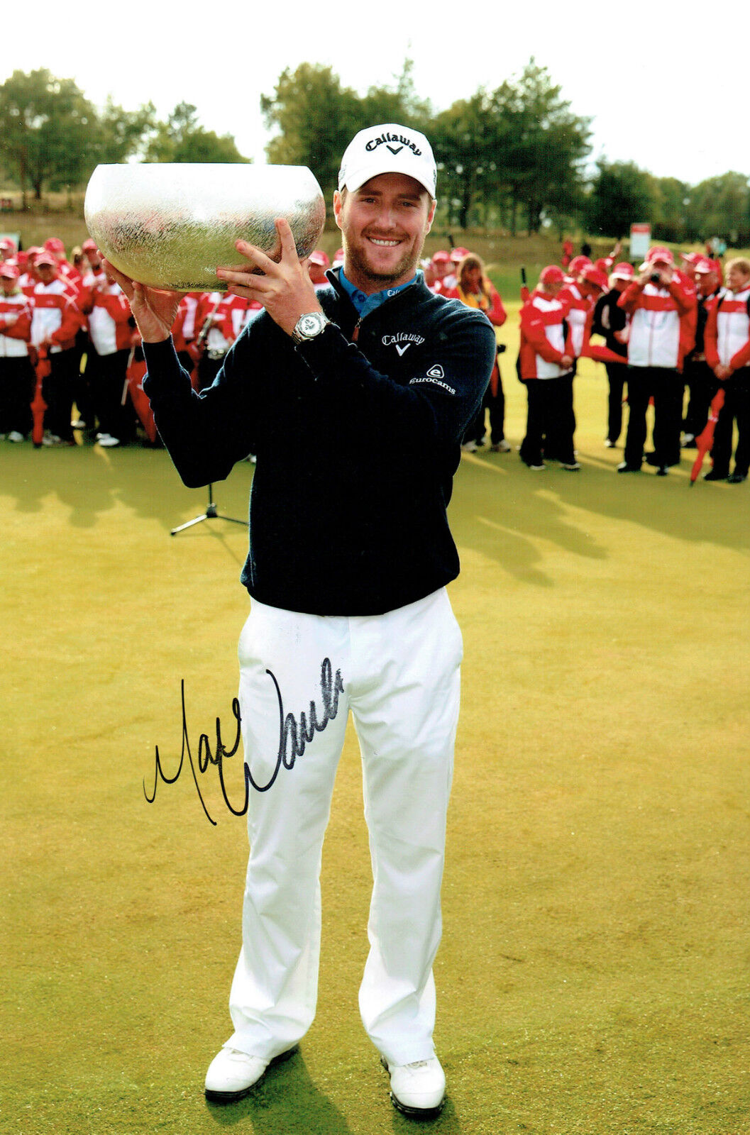 Marc WARREN 12x8 Photo Poster painting Signed Autograph European Tour Golf AFTAL COA