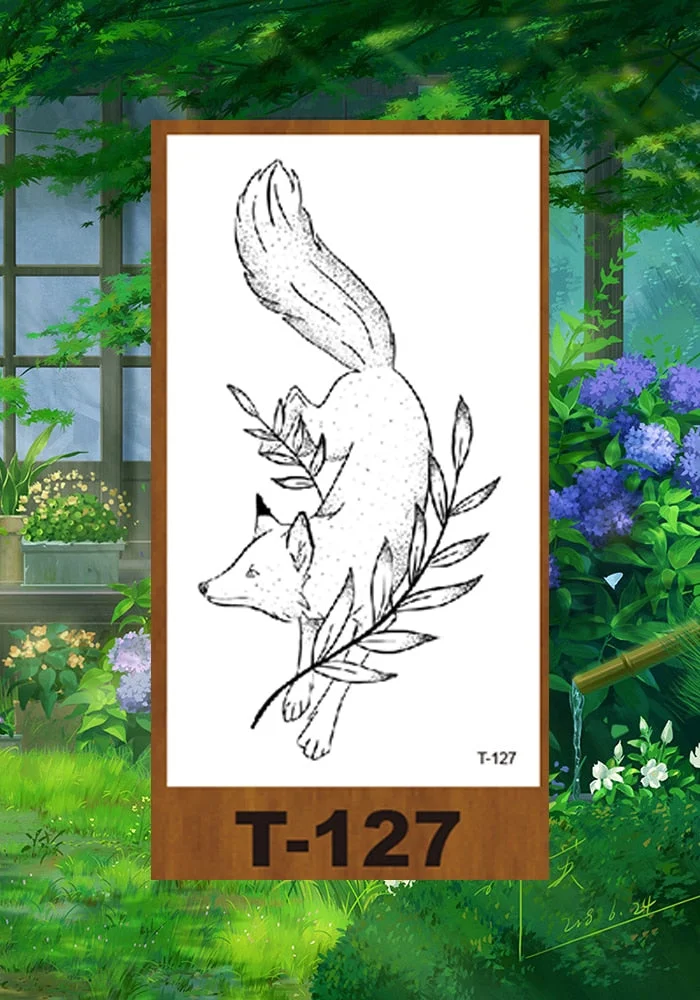 Drop Shipping Small Temporary Tattoo Sticker Plum Bird Geometric Figure Bow Moon Girl Kid Men Arm Abdomen Neck Ankles Art Tatoo