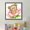 Bead Embroidery - Partial Printed 9CT Bear(25x24 CM)