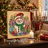 Kit de peinture de perles encadr&eacute; pour bonhomme de neige de No&euml;l 25x25cm pour adultes