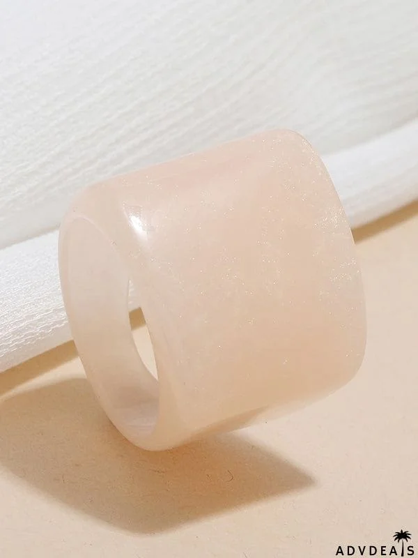 Original Vintage 6 Colors Acrylic Geometric Ring