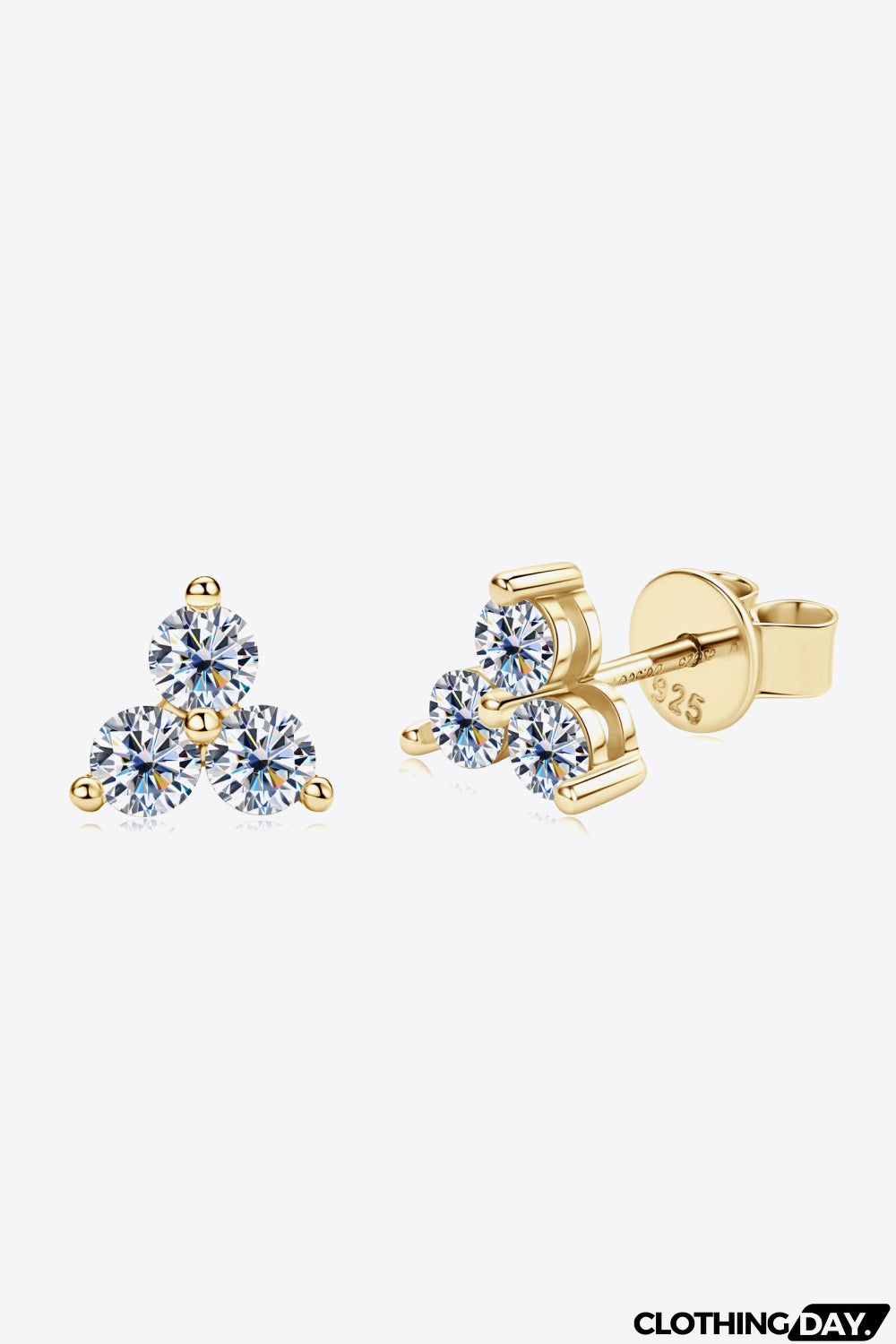 Moissanite 925 Sterling Silver Stud Earrings