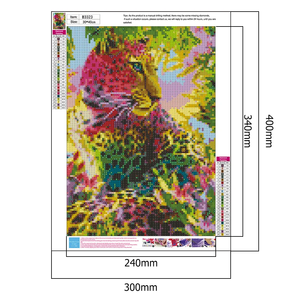 Diamond Painting - Full Round Drill - Leopard(30*40cm)