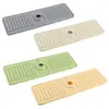 2Pcs Silicone Sink Splash Guard Quick Dry Water Catcher Mat for Sink (Grey)