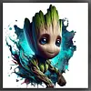 Groot-11CT Stamped Cross Stitch 40*40cm tapestrymarket