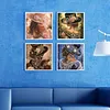 4Pcs Gorgeous Beauty Special Shaped DIY Partial Drill Diamond Painting Kit for Adults Beginners Home Decor Diamonds Paintings Gem Art 30x30cm