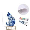 (US Only)Paint By Numbers Kit On Canvas DIY Oil Art Cat Home Wall Decor40x40cm