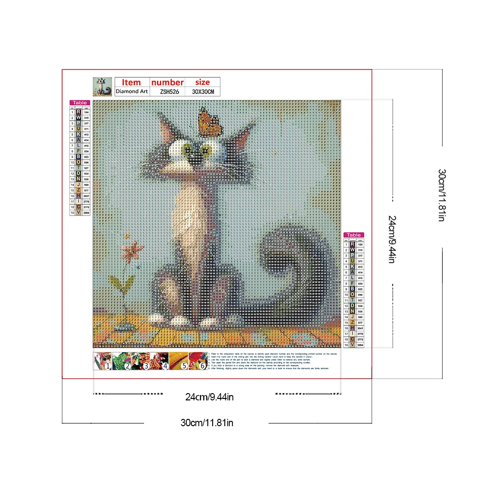 Diamond Painting - Full Round Drill - Cat (Canvas|40*40cm)