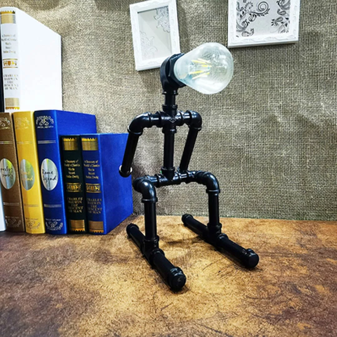Loft Creative Pipe Robot Table Lamp