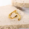 Stylish Wiring Irregular Golden Silver Ring