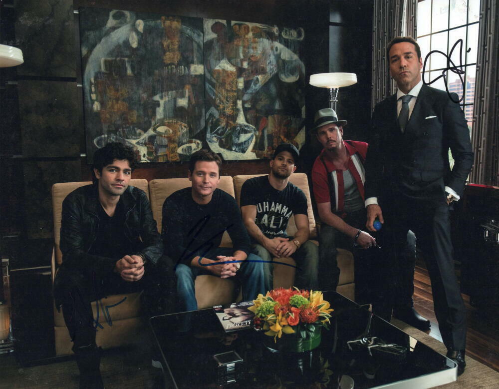 ADRIAN GRENIER, JEREMY PIVEN, K CONNOLLY SIGNED AUTOGRAPH ENTOURAGE 11x14 Photo Poster painting