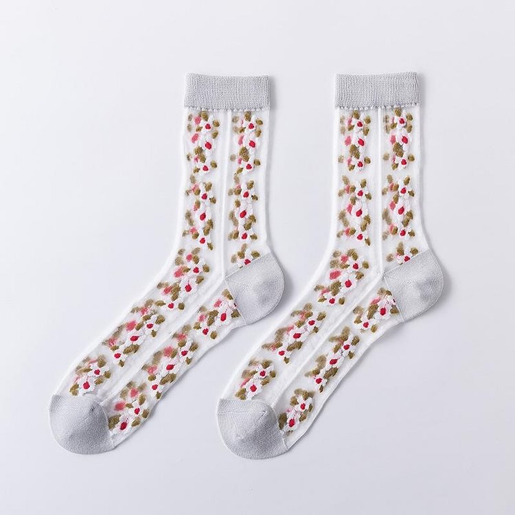 Flower Cable Socks