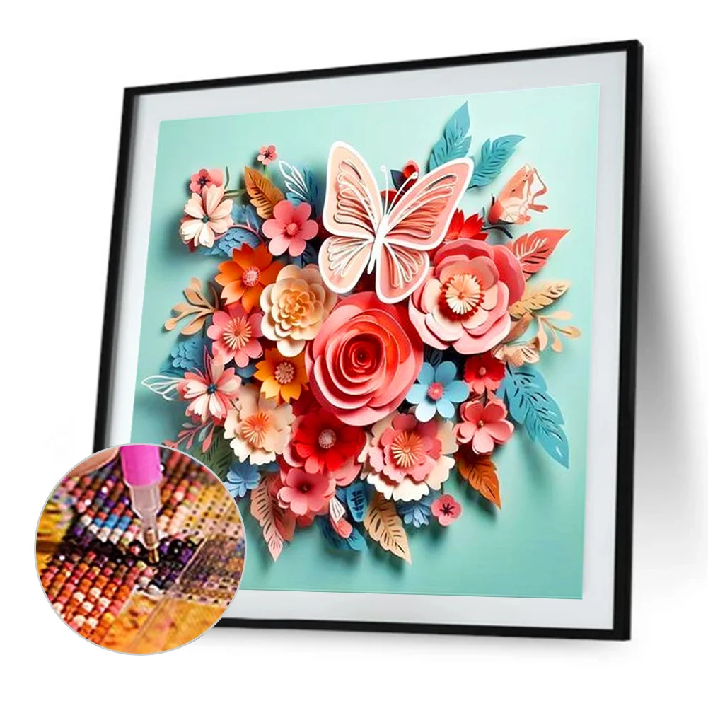 Partial AB Diamond Painting - Full Square Drill - Flower(Canvas|45*45cm)