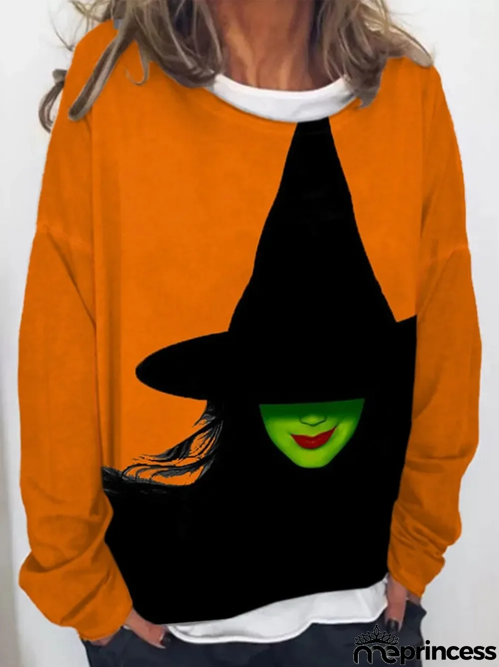 Women's Witch Print Pullover Sweatshirt
