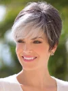 Mix Color Black to Gray Short Wig