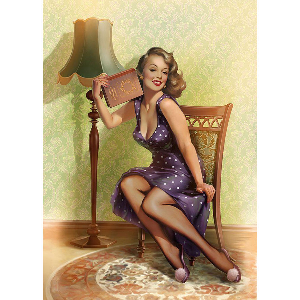 

Sexy Woman In Chair-Round Drill Diamond Painting-30*40CM, 501 Original