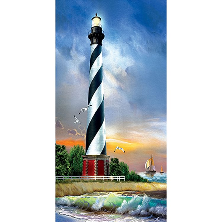 Diamond Painting - Full Round - Seaside Lighthouse(40*80cm)