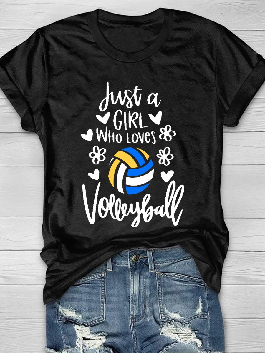 Just A Girl Who Loves Volleyball Short Sleeve T-Shirt