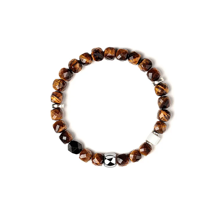 Bracelet, Maillard, Bead, Pure Silver, Dopamine, Stacked Earth, Small, Brown Orange Series Gift for Men and Women