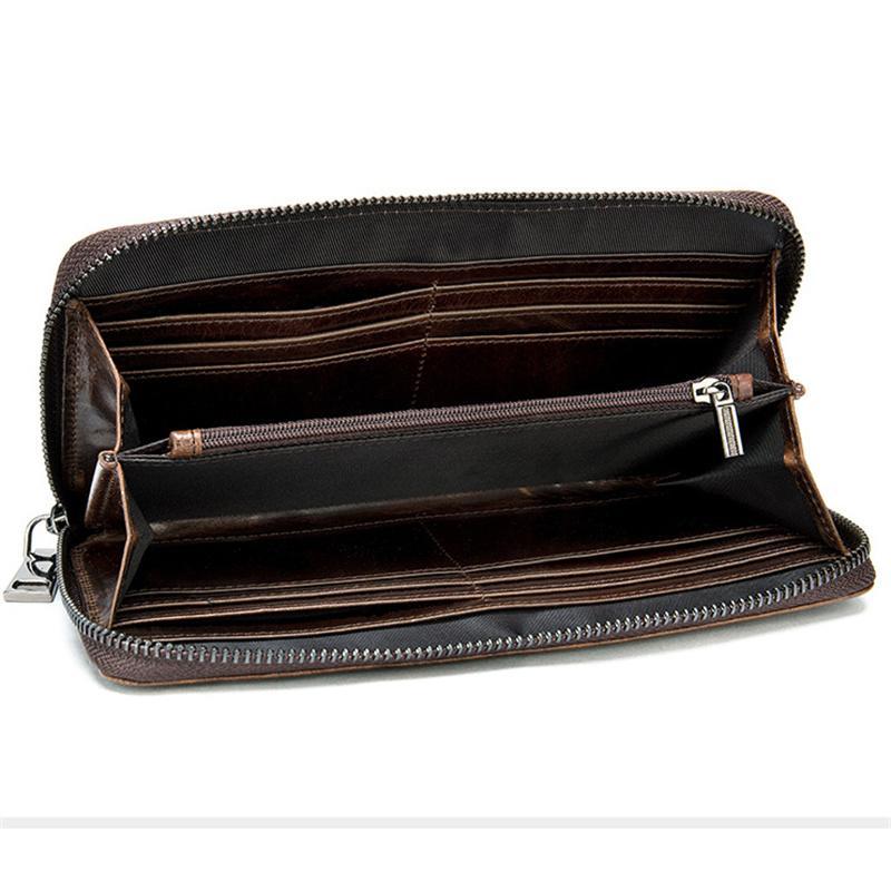 Trendy Leather Crocodile Embossed Design Business Casual Wallet