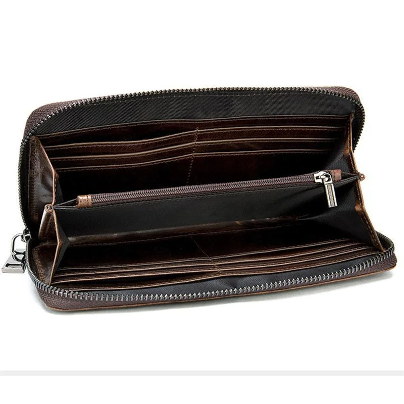 Trendy Leather Crocodile Embossed Design Business Casual Wallet