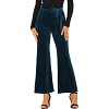 Women's Wide Leg Pants High Waist Velvet Belted Trousers