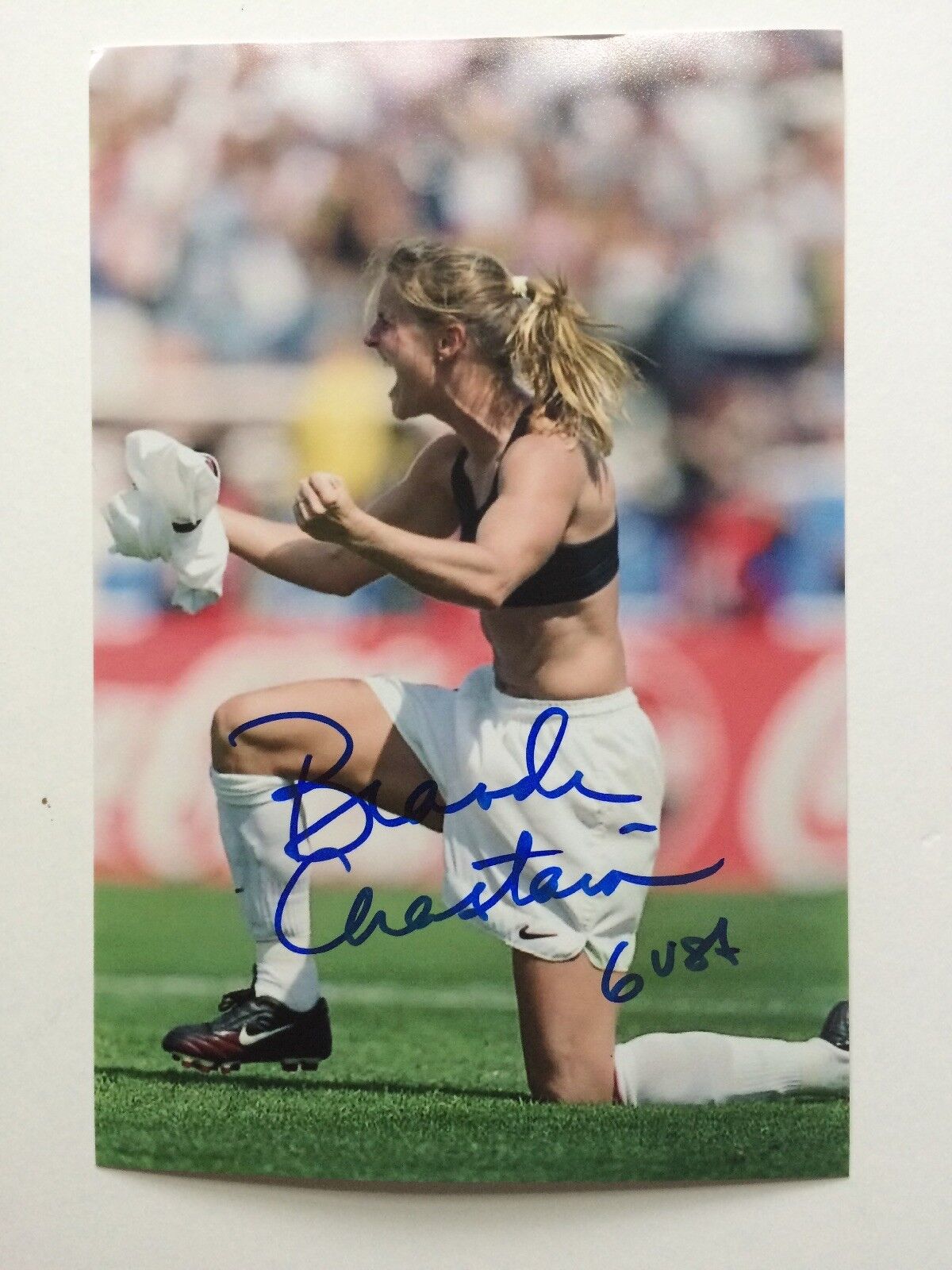 Brandi Chastain Autographed Photo Poster painting US Women's Soccer