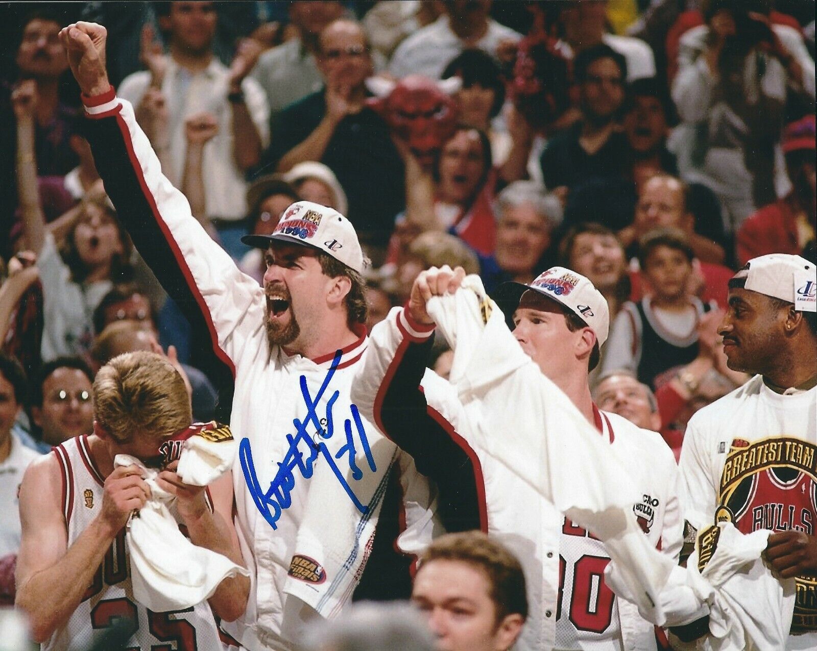 Signed 8x10 BILL WENNINGTON Chicago Bulls Autographed Photo Poster painting w/COA