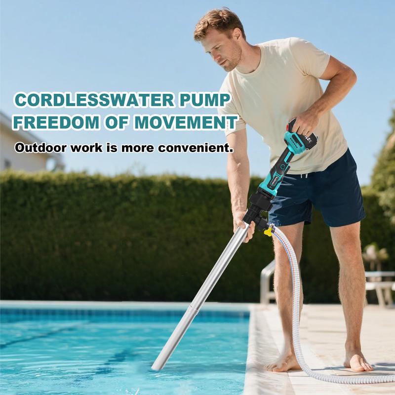 Product Introduction of Kaitnax Cordless Stick Water Transfer Pump. with 4000mAh 21V Battery & Charger. 720GPH. 32FT Head. Handheld Portable Utility Sump Pump Kit with 3/4" Outlet for Pool/Garden/Pond/RV/Boat Draining 7