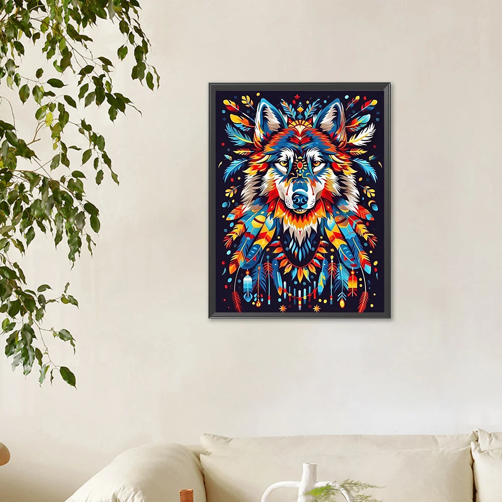 Diamond Painting - Full Round Drill - Wolf(Canvas|30*40cm)