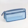 Simple Plain Color Large Capacity 2 Layers Mesh Pens Storage Bag Student Office Stationery