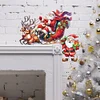 (US Local)DIY Xmas Diamond Painting Wooden Door Pendants Decoration for Feiend Gifts (Elk)