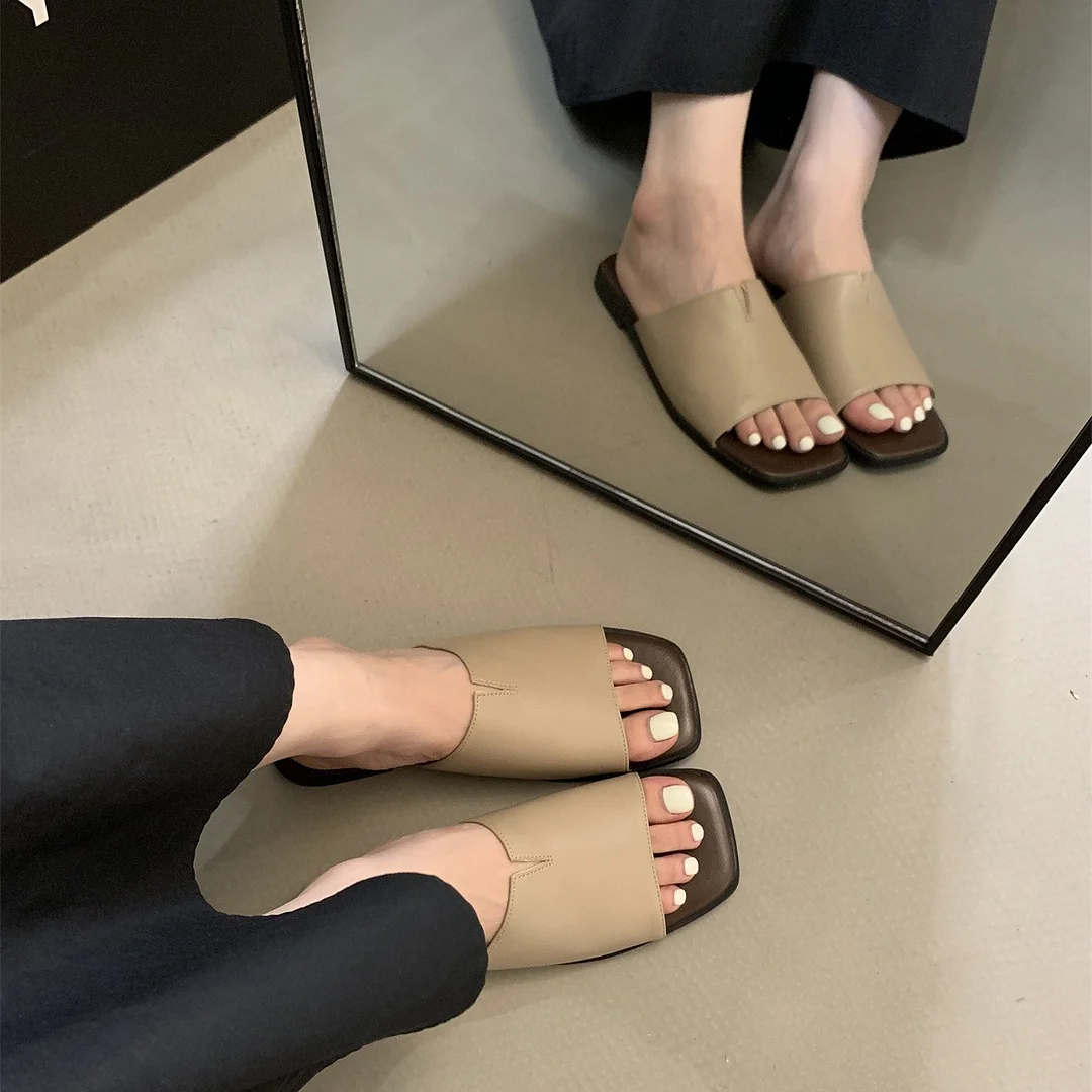 Breakj Breakj Women Go Out In The Summer To Wear The New Korean Version Of The Fairy Beach Soft Flat Bottom Cool Drag