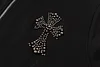 Chrome Hearts Rhinestone Cross Hoodie - Black Gothic Streetwear Sweatshirt 2633