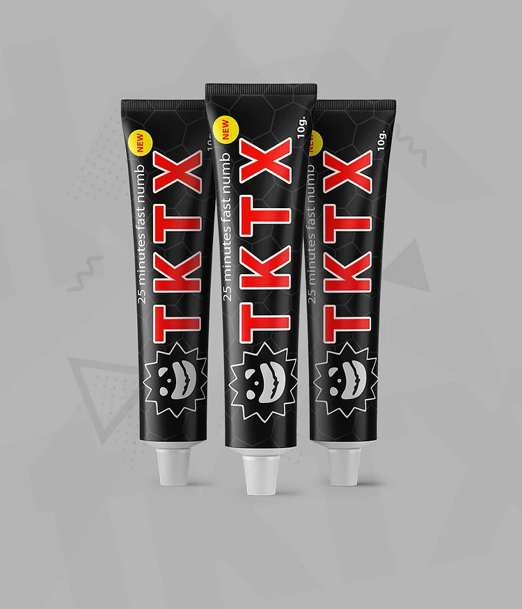 10 Pieces Black TKTX 75% More 0.35oz/10g