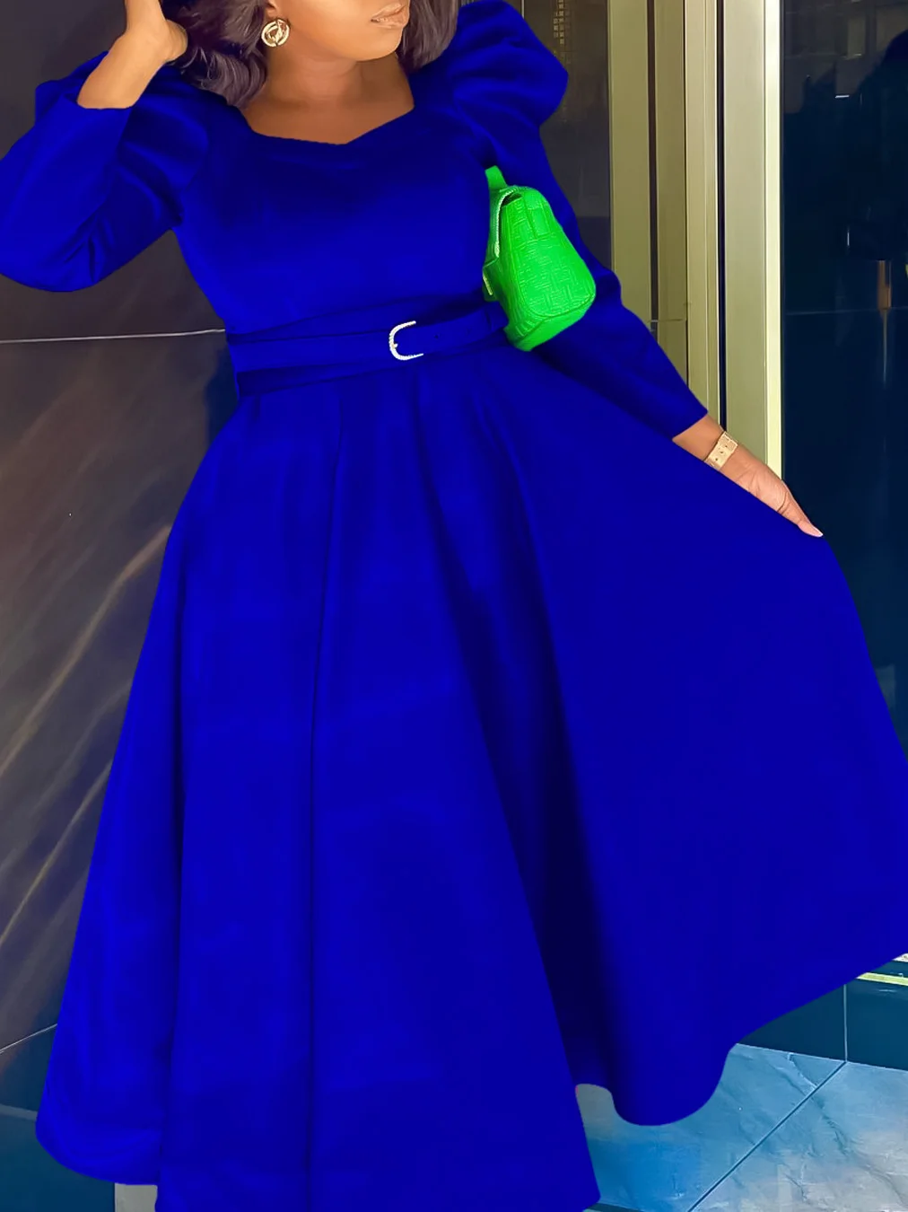 Nigikala Nigikala Women's Winter New Fashion Bubble Sleeve Grand Party Party Dress