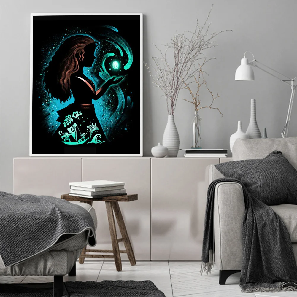 11CT Full Stamped Cross Stitch - Silhouette Series(Canvas|40*55cm)