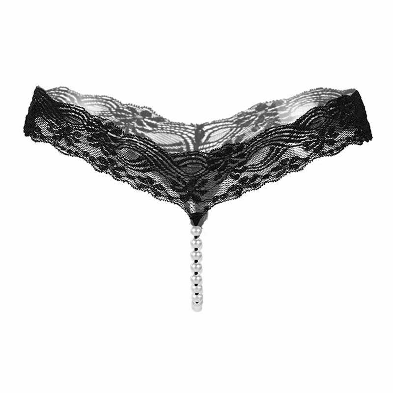 Uaang Sale Sexy Women Lace G String Thongs Low Waist Sexy Panties Ladies Erotic Underwear Pearl