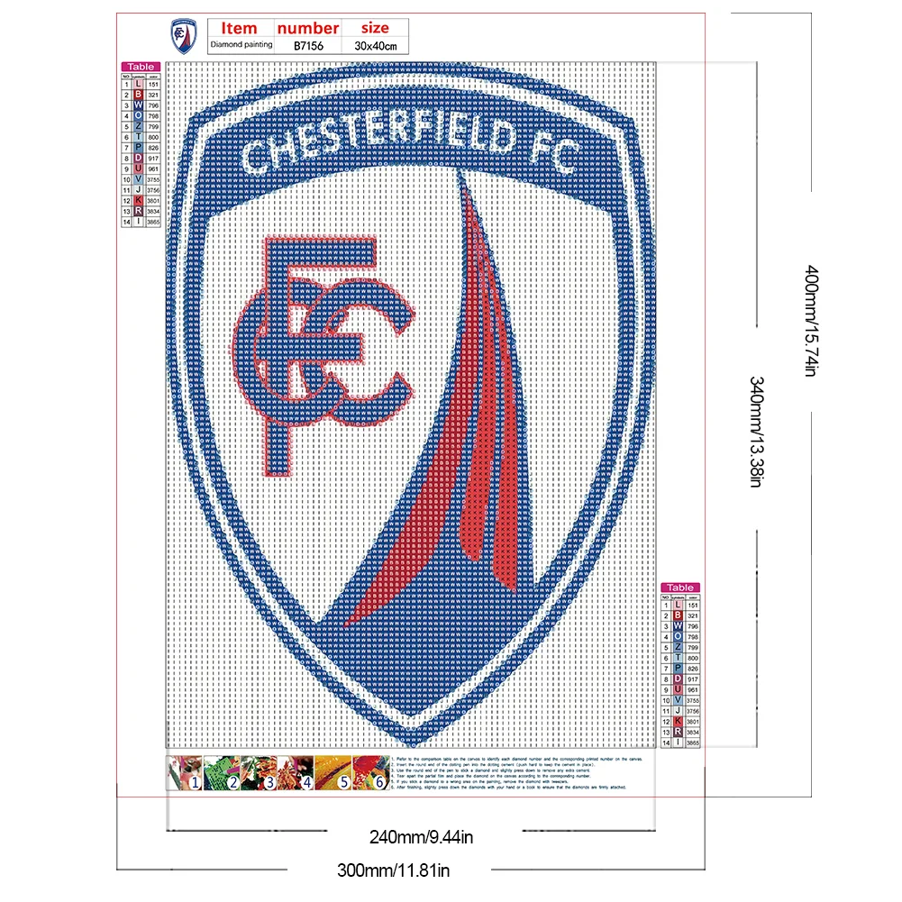 Diamond Painting - Full Round Drill - Chesterfield FC(Canvas|30*40cm)