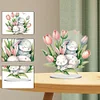 DIY Easter Lily Bunny Acrylic Special Shape Diamond Painting Desktop Ornaments