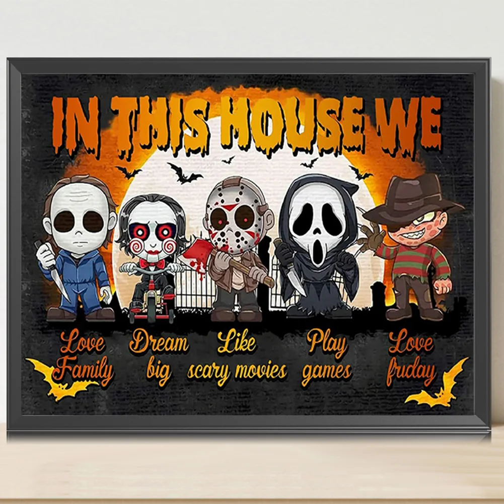 Diamond Painting - Full Round Drill - Horror Movie(40*30cm)