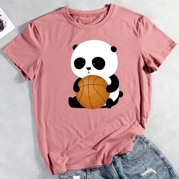 AL™ Cute Panda Basketball T-shirt Tee -013541-Annaletters