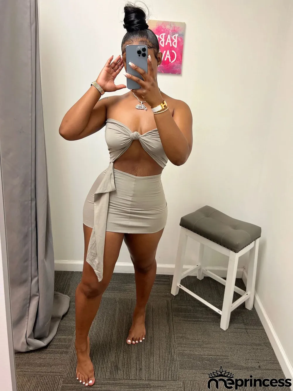 Women's Summer Casual Streamer Solid Strapless Two Piece