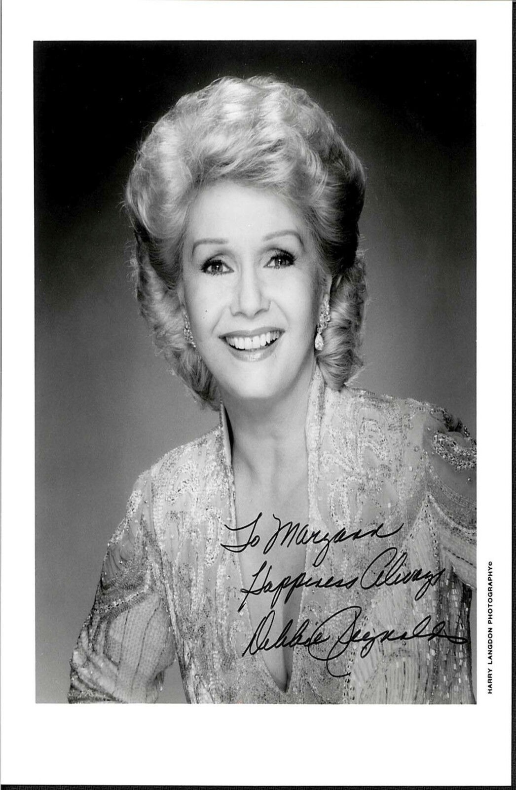 DEBBIE REYNOLDS, DECEASED CARRIE FISHER'S MOM SIGNED 8X10 WITH COA