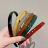 6PCS Jelly Acrylic Plain Color Hair Band