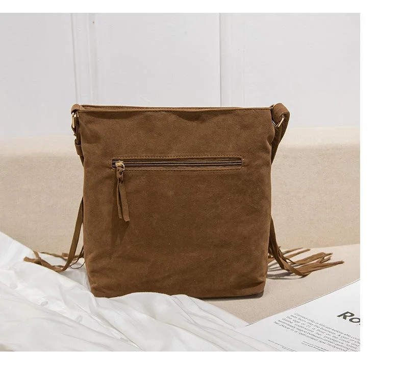 Retro Tassel Bag Fashion Small Messenger Bag Casual Shopping Personalized Women's Bag Shoulder Bag