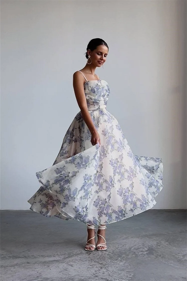 Mid Cut Ella Dress With Gold Foil Purple