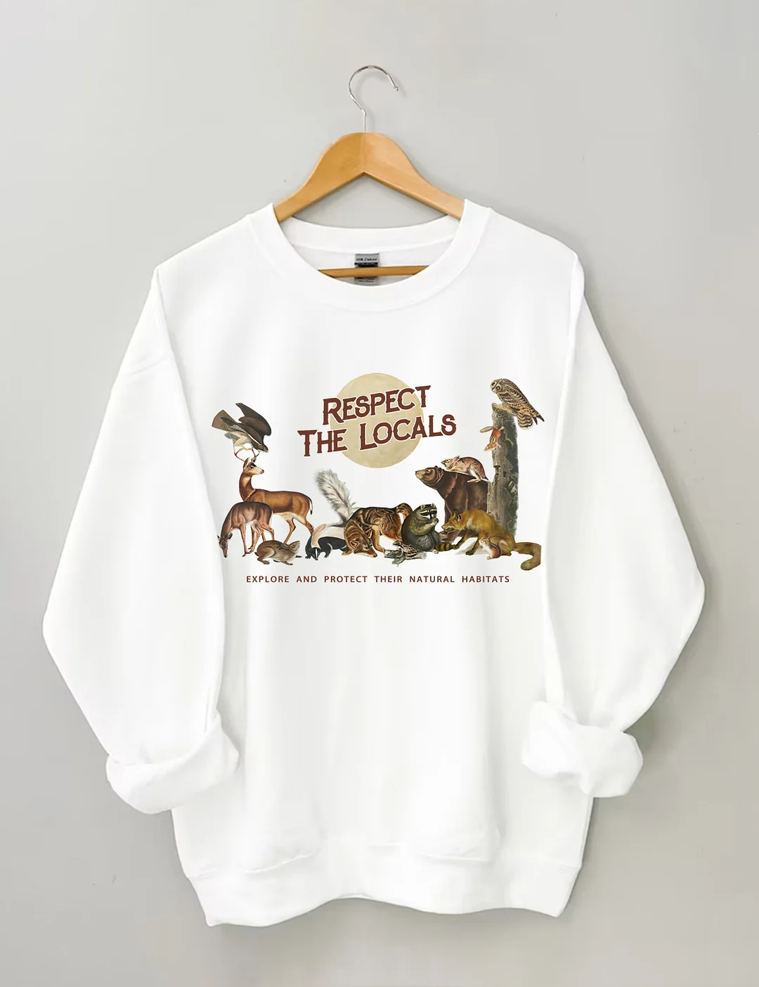 Respect The Locals Woodland Animals Sweatshirt